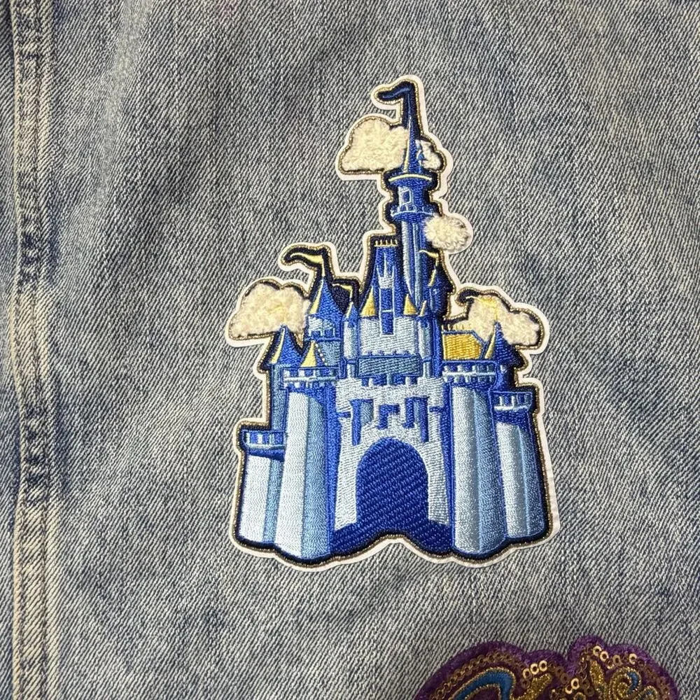 Disney Denim Patches Handmade Jean Jacket Old Navy Size S